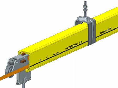 Троллейный шинопровод Giovenzana TR85Н5Р 40-140А (желтая серия, шина под протяжку)